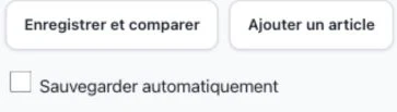 Le bouton d’enregistrement et la sauvegarde automatique.